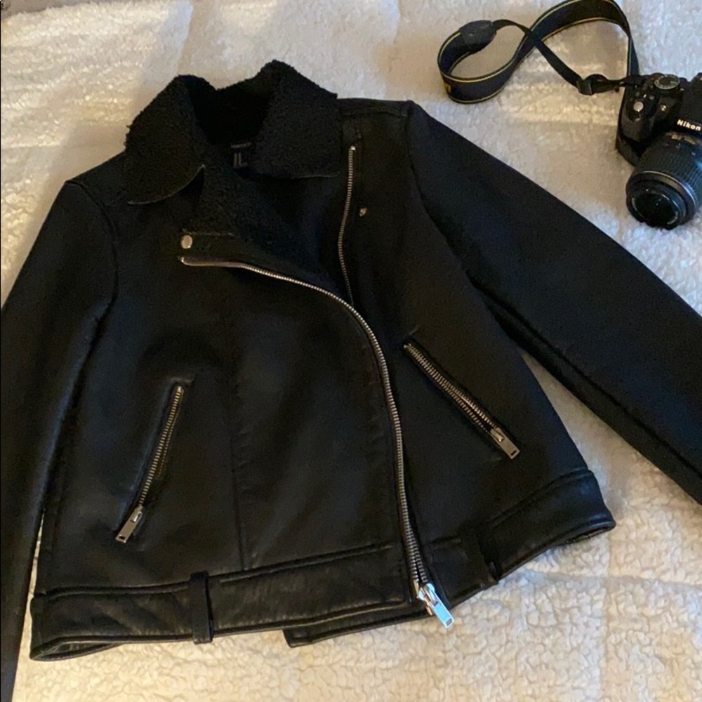 Faux leather/fur jacket, never worn!!